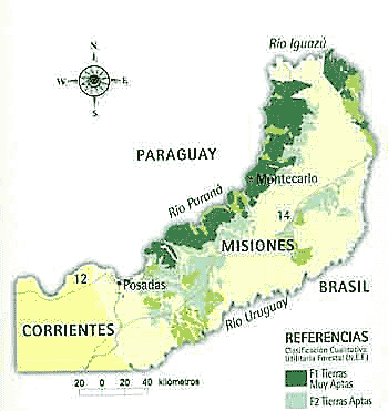Le province di Corrientes e Misiones